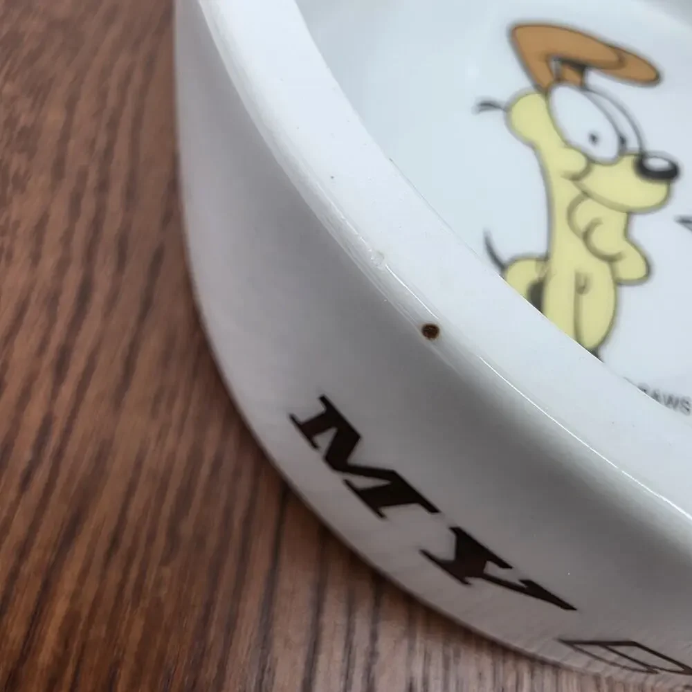 Vintage Odie Burp My Bowl Dog Dish 5